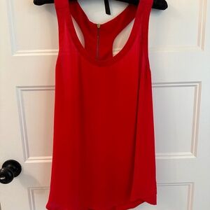 Express Relaxed V-neck Tank with zipper back, Large